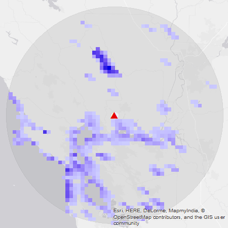 small map of abundance score raster