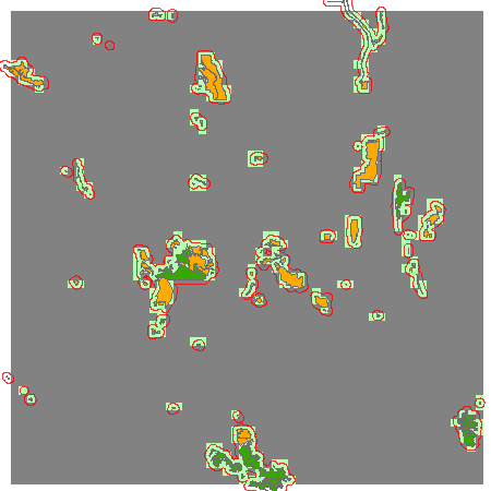 small map of buffered wildlife areas